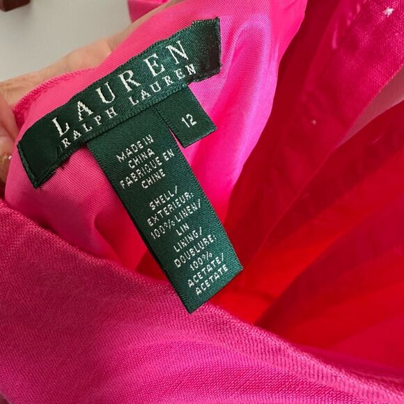 Vintage Y2K Ralph Lauren Pink Linen Halter Dress – Size 12 – $345 Value - Picture 6 of 12